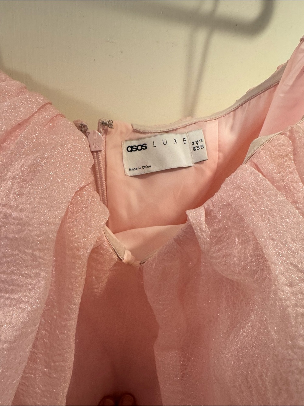 ASOS Pink Strapless Layered Ruffle Dress - Picture 3 of 4